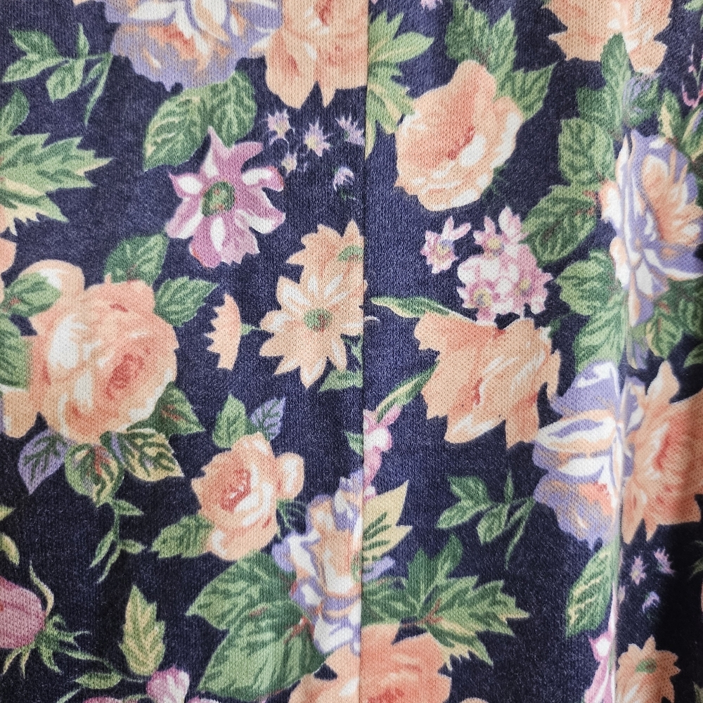 JF II Petites Vintage 80s Cottagecore Prairie Floral Buttoned Top & Skirt Set - Picture 14 of 15